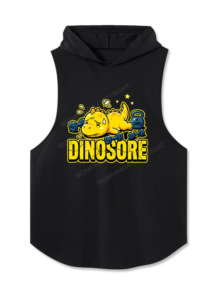 Funny Dinosaur Gym Workout Hooded Tank