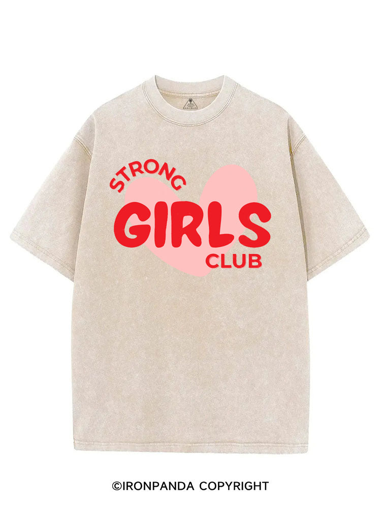 STRONG GIRLS CLUB STRONG VIBES VINTAGE GYM SHIRT