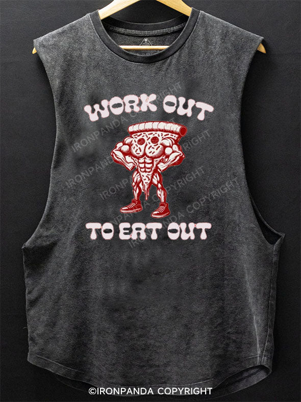 Workout to Eat Out Scoop Bottom Cotton Tank