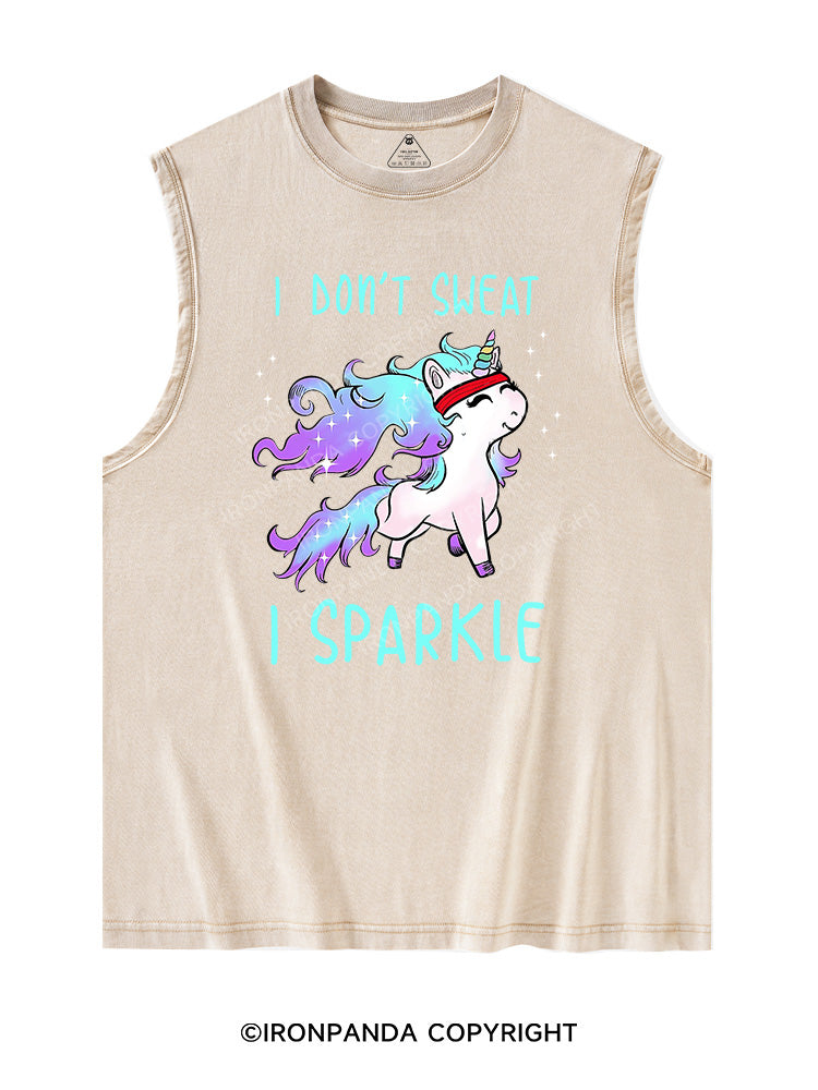 I DON'T SWEAT I SPARKLE Washed Tank