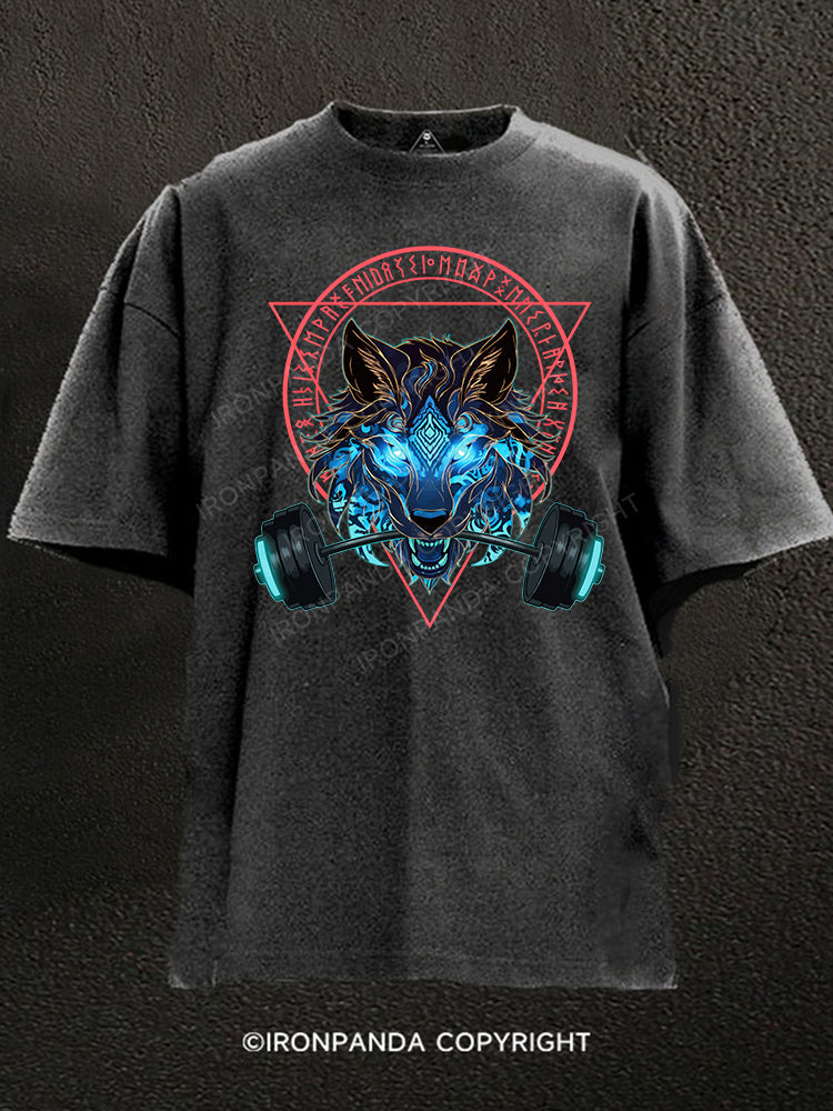 Beastlift Wolf Washed Gym Shirt