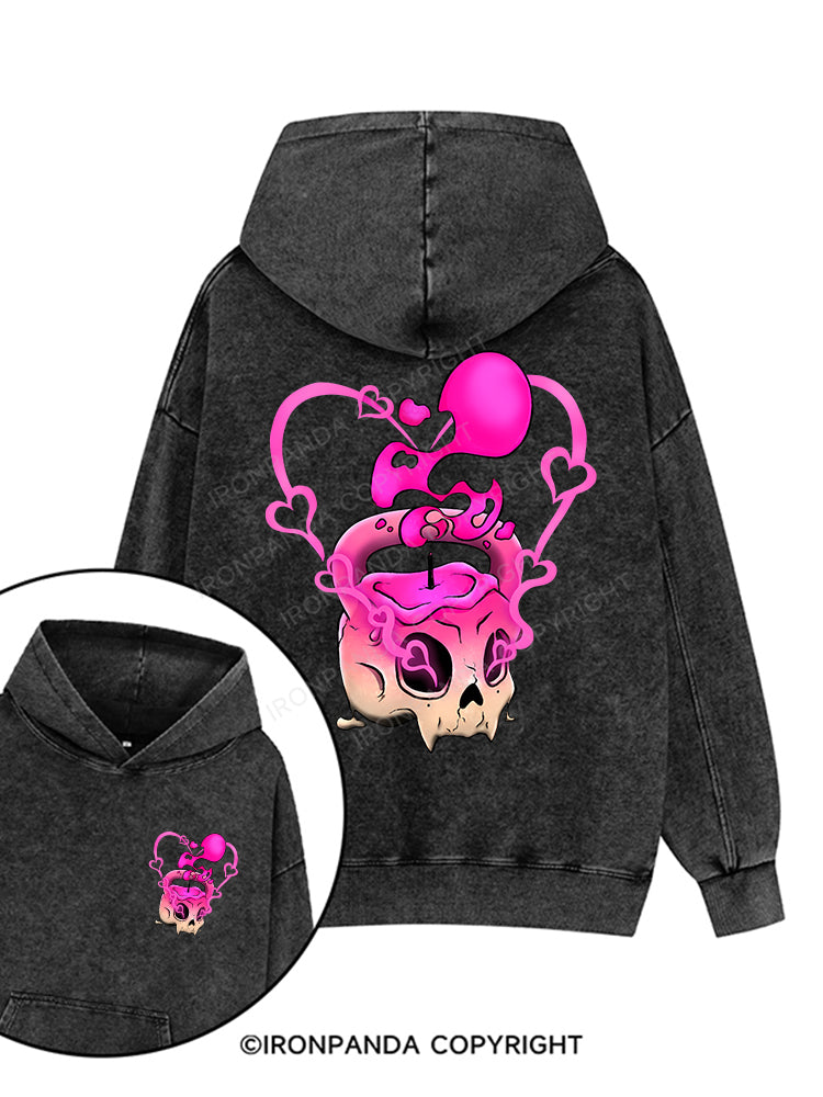 Deadlift of Love Printed Washed Gym Hoodie