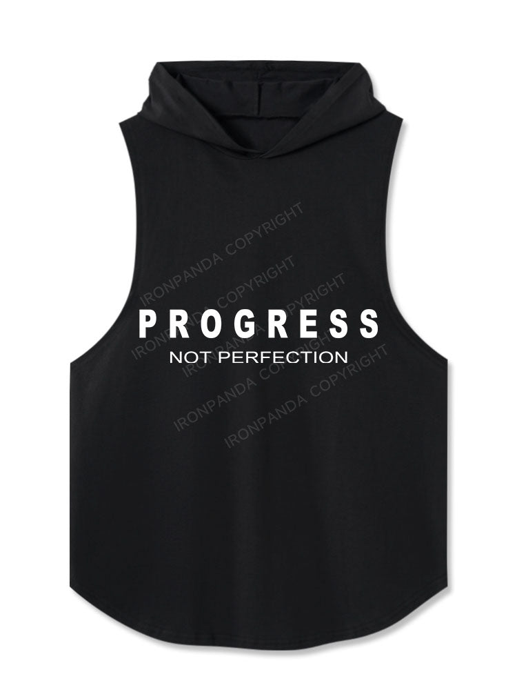 progress not perfection Hooded Tank