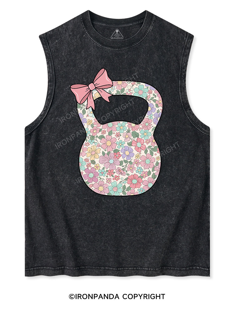 Flowers & Kettlebells Washed Tank