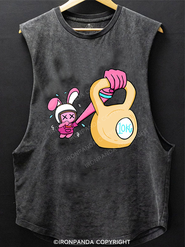 Fitness Pink Rabbit SCOOP BOTTOM COTTON TANK