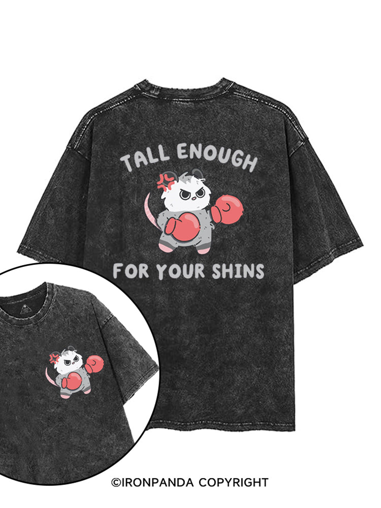 Tall Enough For Your Shins Possum printed Gym Shirt