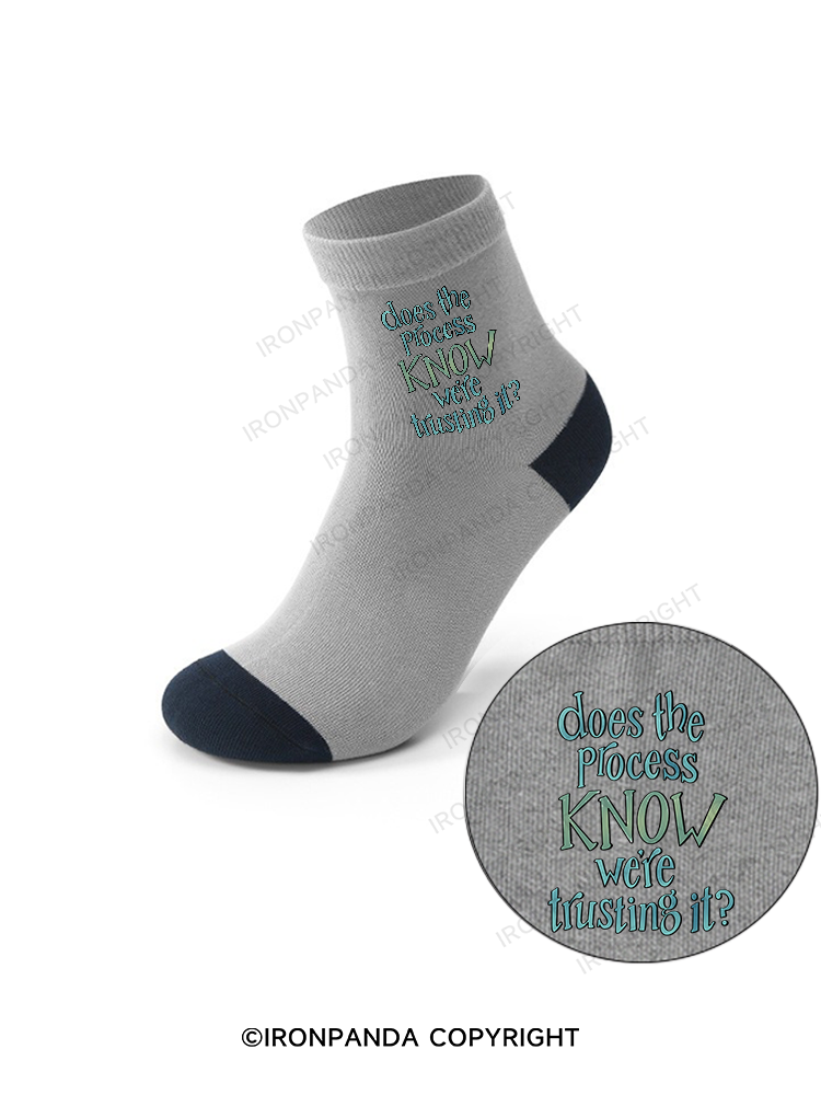 DOES THE PROCESS KNOW WE'RE TRUSTING IT Crew Socks