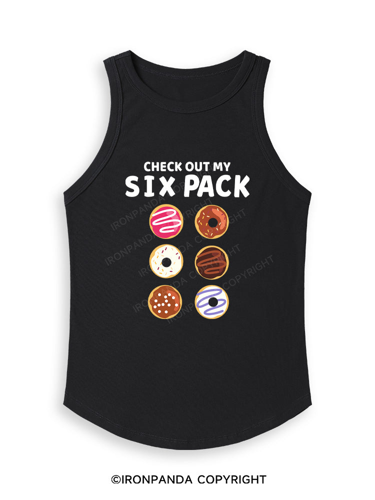 CHECK OUT MY SIX PACK  Fitted Tank Top