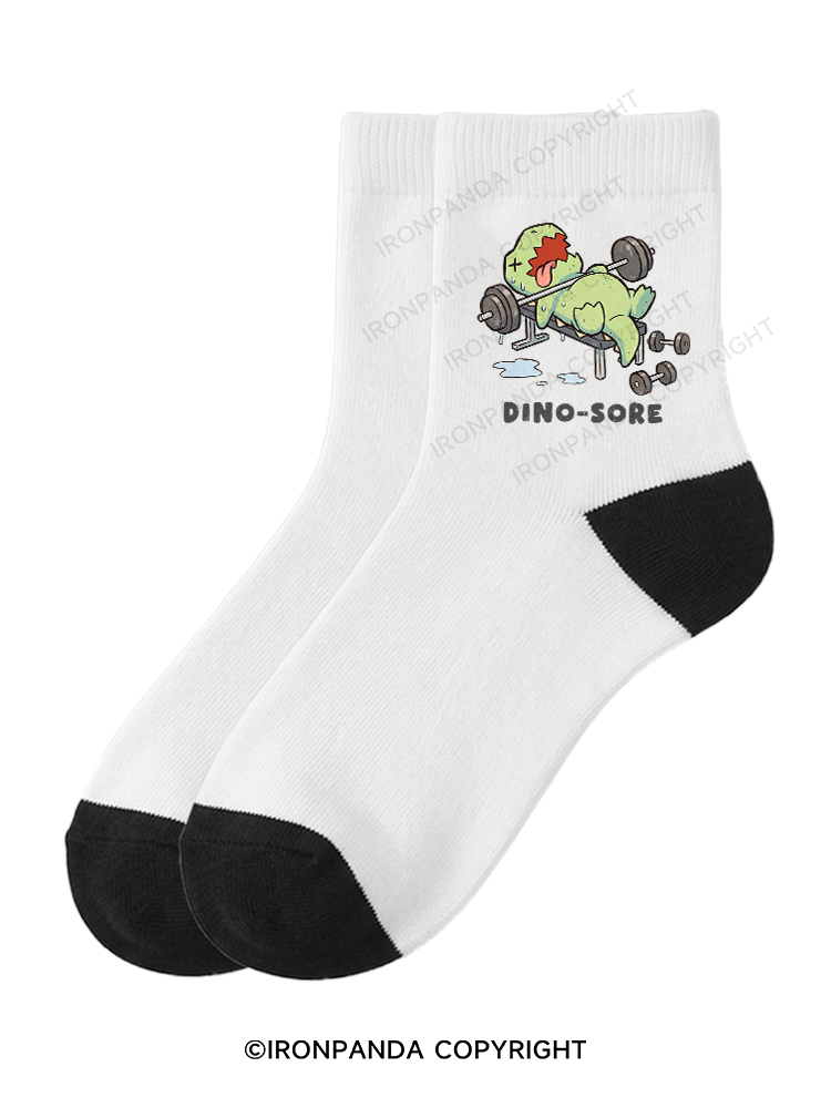 DINO-SORE FUNNY Crew Socks