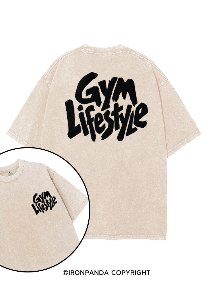 GYM LIFESTYLE FITNESS WORKOUT MOTIVATION printed Gym Shirt