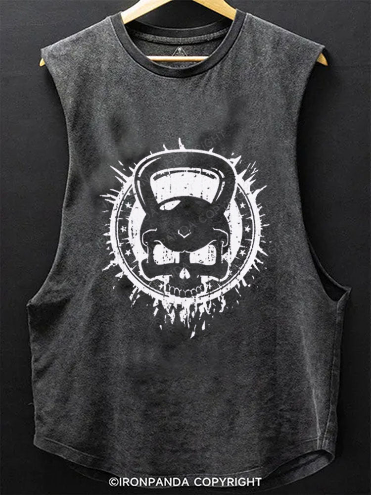 Kettlebell Skull Scoop Bottom Cotton Tank