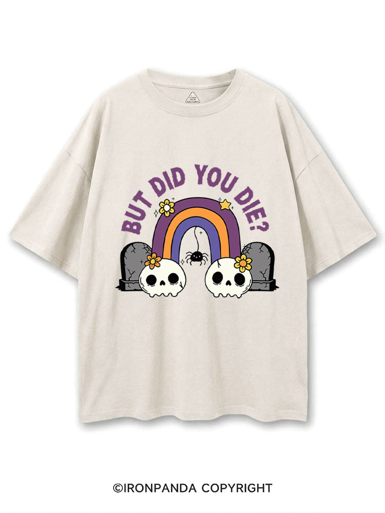 But Did You Die Funny Goth Skull COTTON PUMP COVER