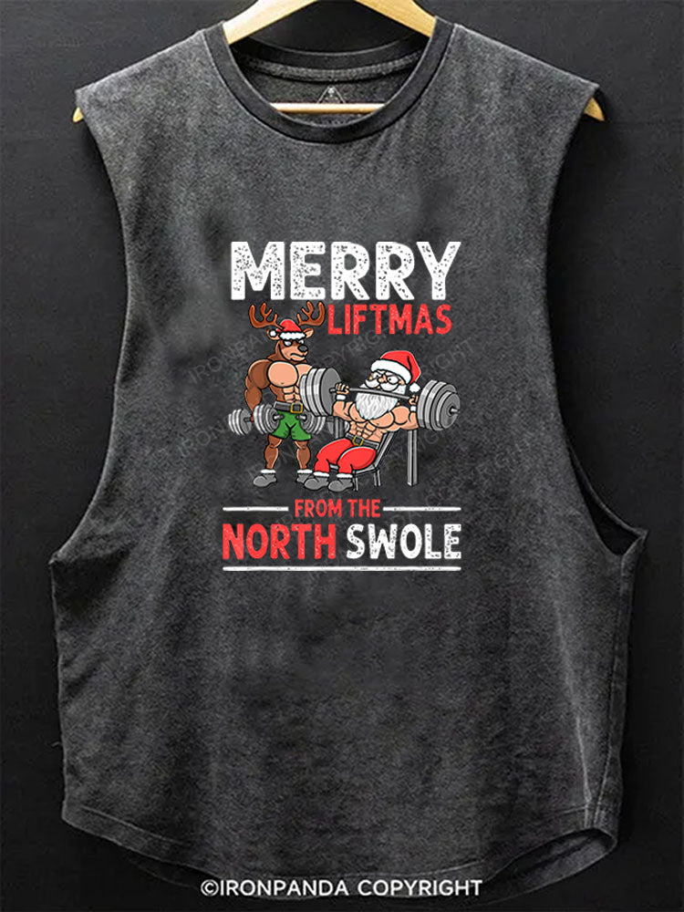 MERRY LIFTMAS FROM THE NORTH SWOLE Scoop Bottom Cotton Tank