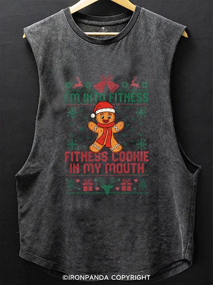 Jolliest Bunch of Fitness Cookie Christmas Scoop Bottom Cotton Tank