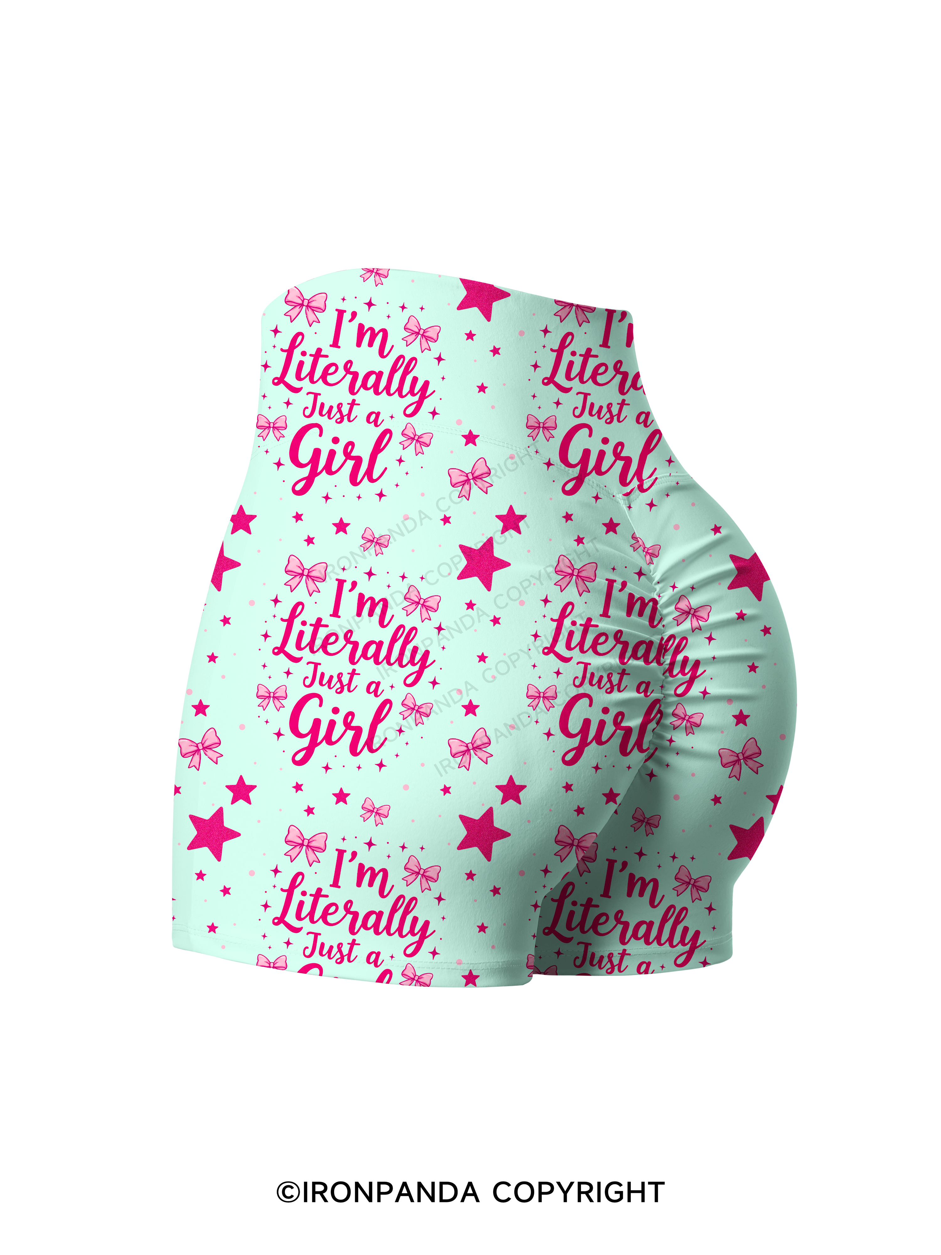 I'M LITERALLY JUST A GIRL GYM Printed Yoga Shorts