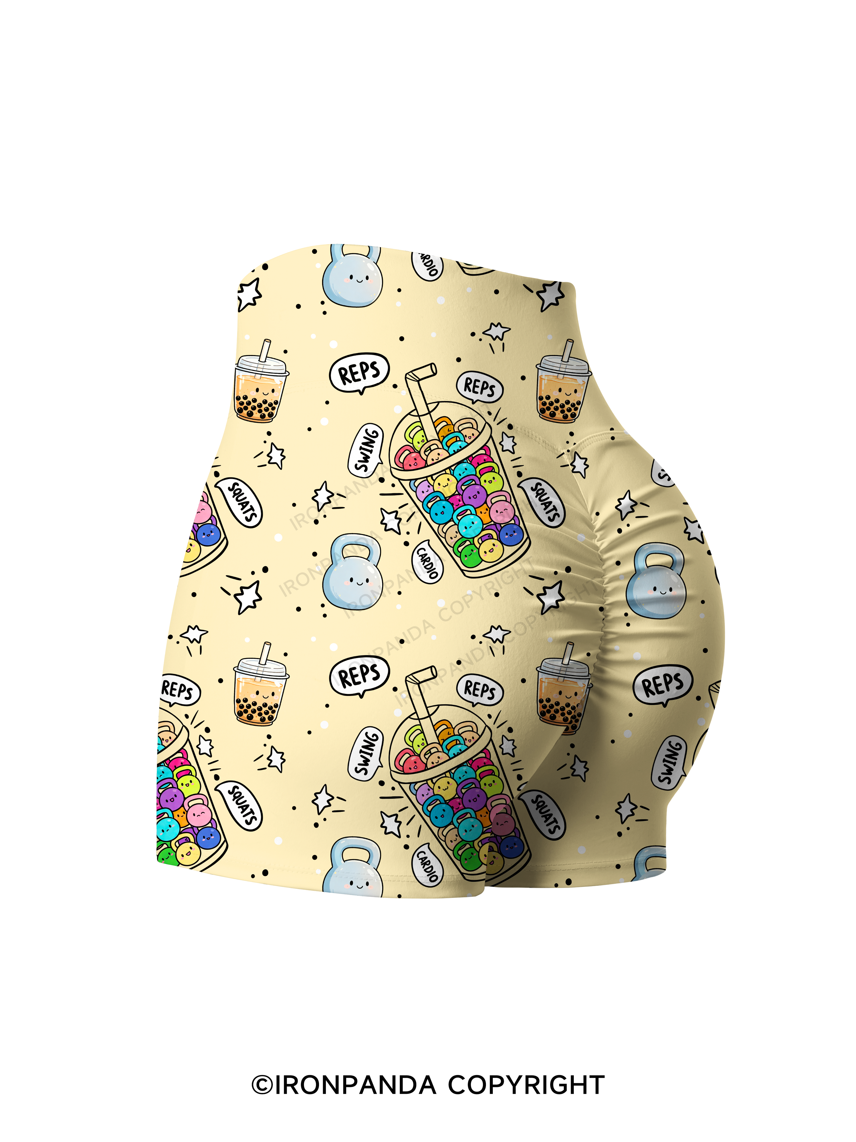 Fuel Your Strength Fitness Printed Yoga Shorts