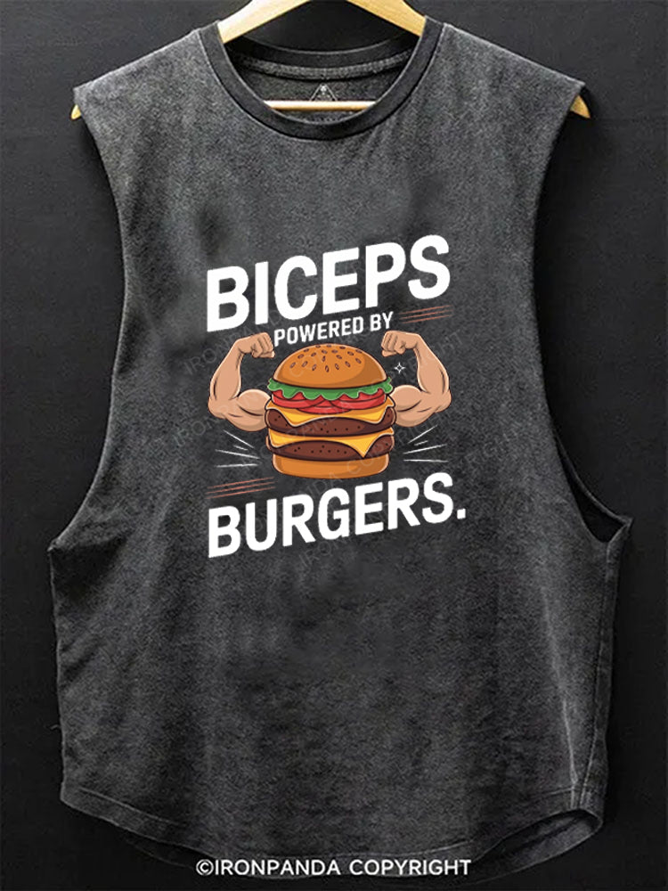 Biceps Powered By Burgers Scoop Bottom Cotton Tank