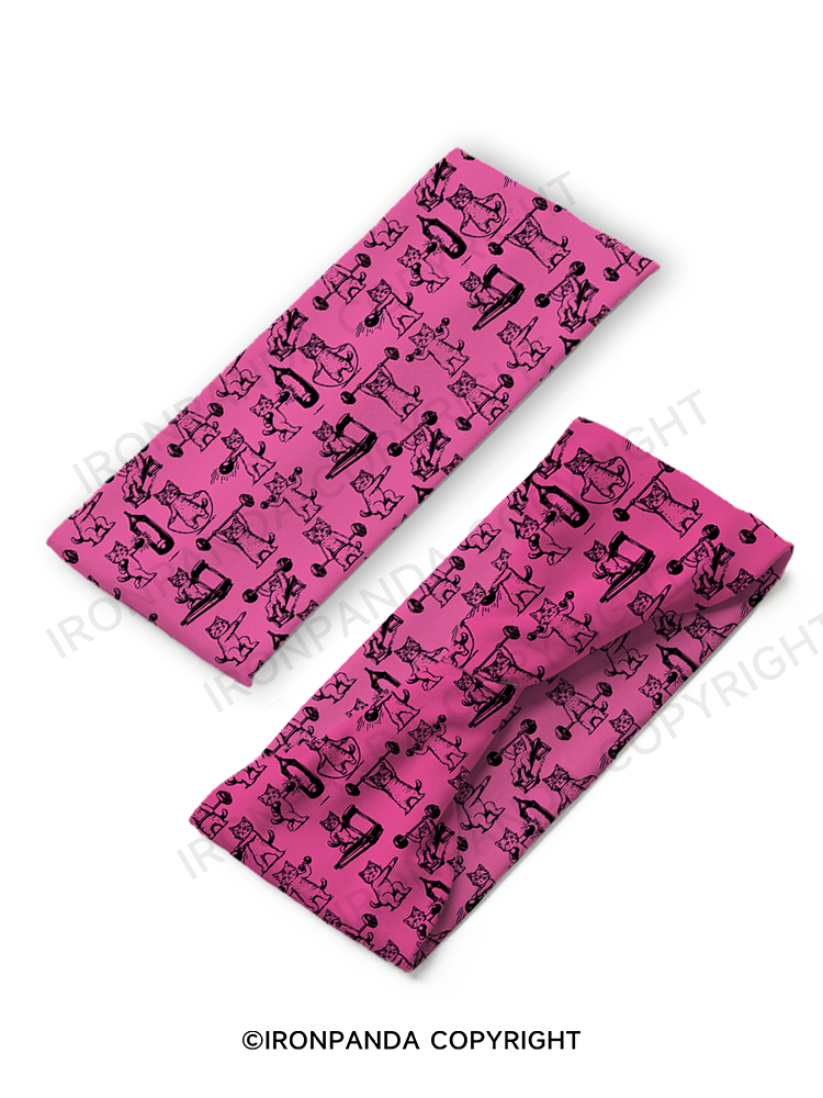 Fitness Kittens Who Love Lifting Weights Gym Headband