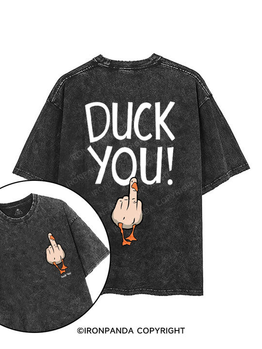 duck you printed Gym Shirt