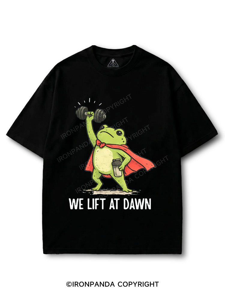 We Lift At Dawn Funny Frog Weight Lifting COTTON PUMP COVER