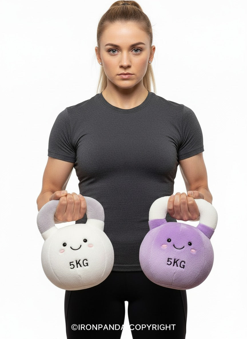 IronPanda Playful Fitness Themed Plush Dumbbell Toys