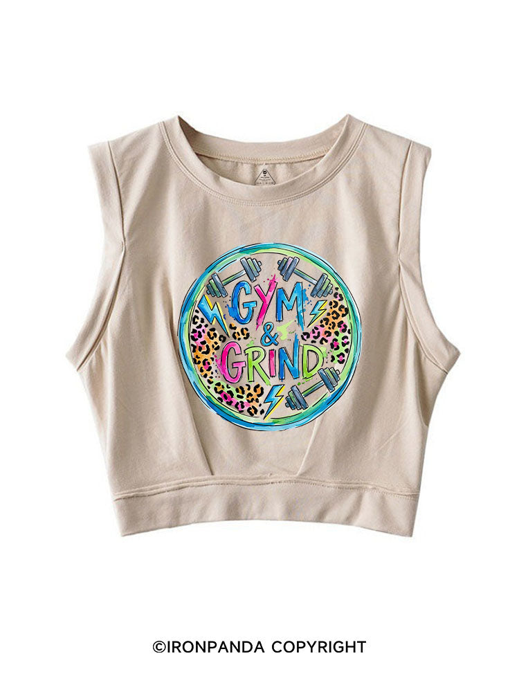 GYM & GRIND SLEEVELESS CROP TOPS