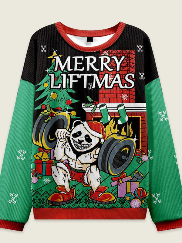 IRONPANDA Merry Liftmas Fitness theme Ugly Sweater