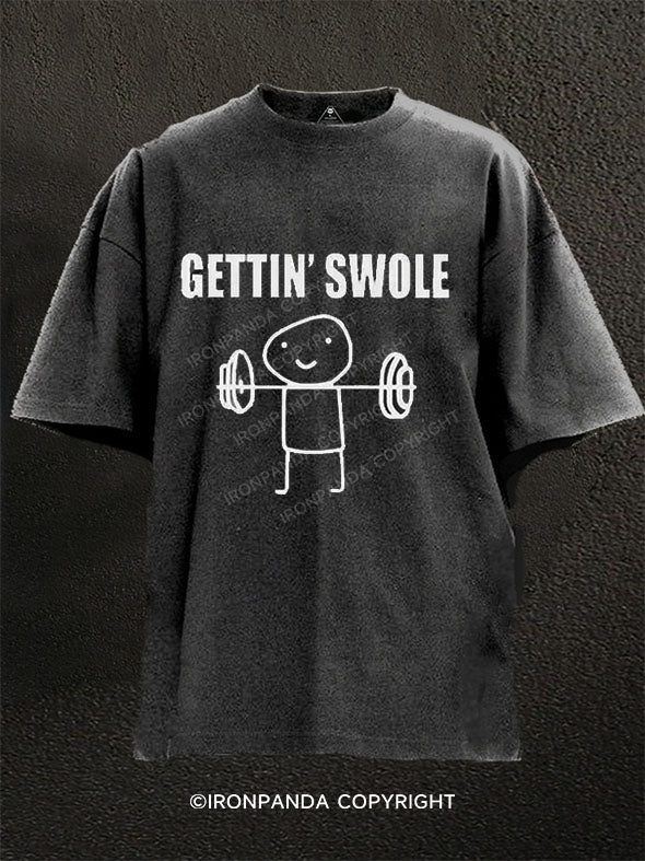 Gettin' Swole Washed Gym Shirt