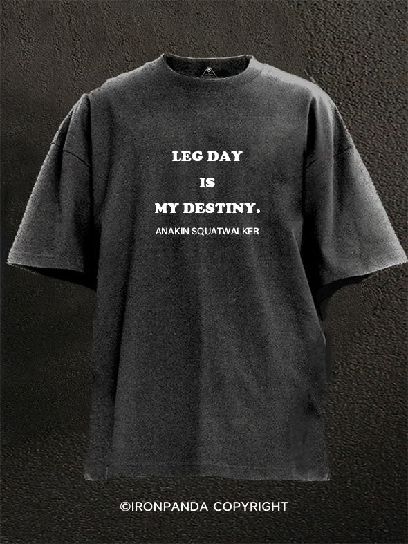 Leg Day is My Destiny Washed Gym Shirt