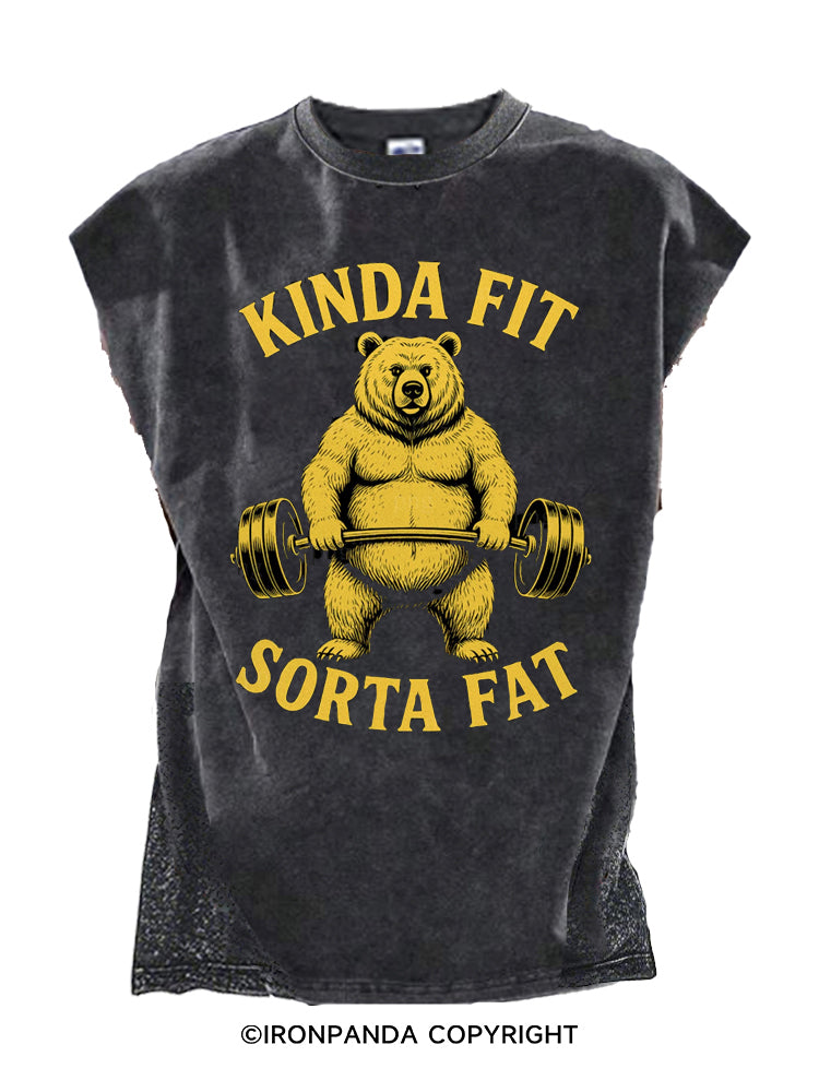 Kinda Fit Sorta Fat Bear Cut Off Tank