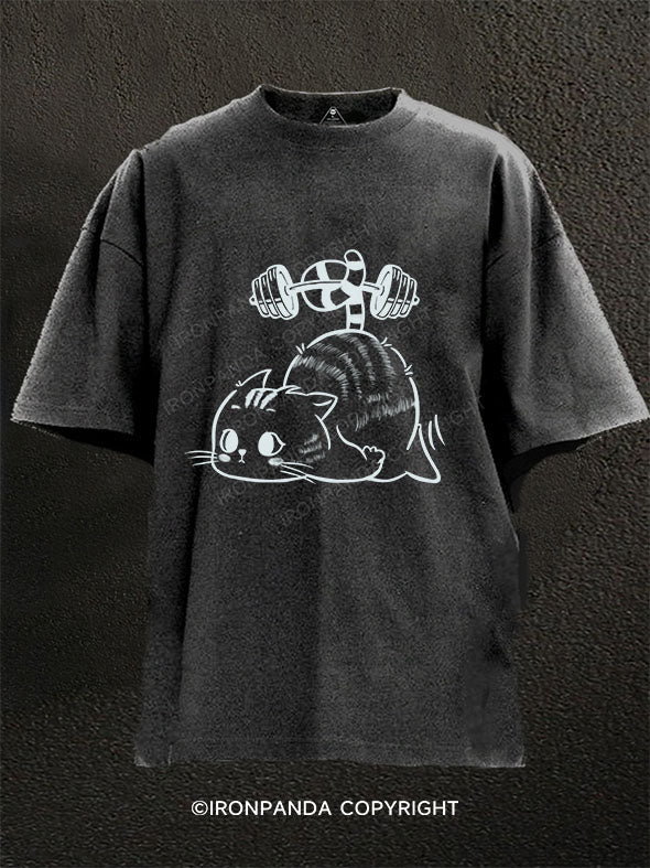 lift cat Washed Gym Shirt