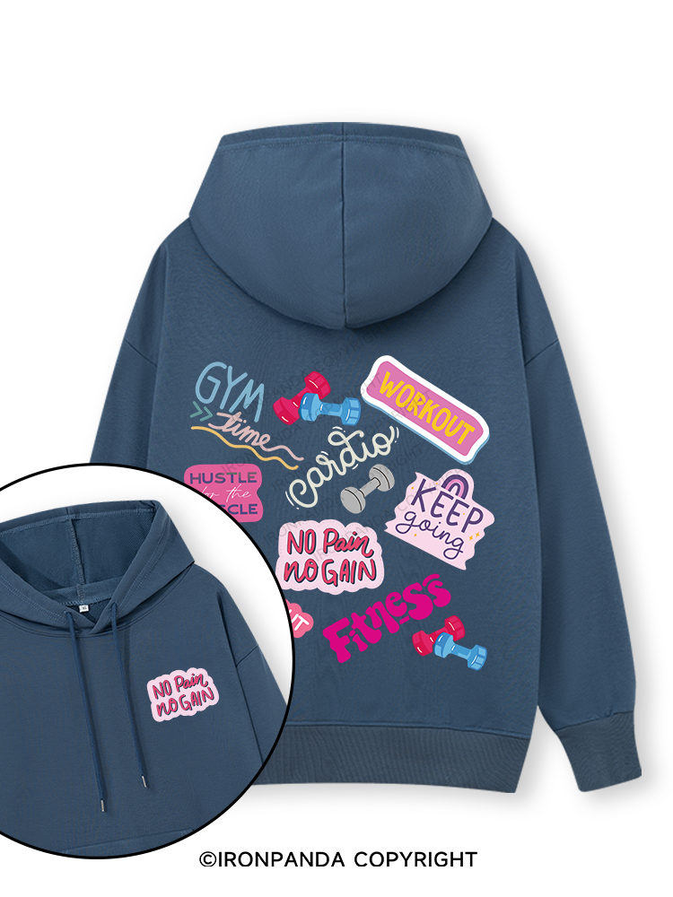 Colorful Fitness Double-Sided Printed Classic Gym Hoodie