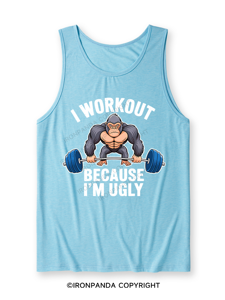 I workout because I'm ugly Ultra Soft Heather Tank