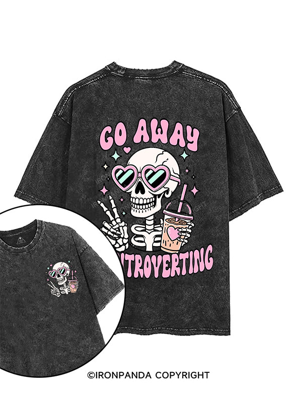 GO AWAY, I'M INTROVERTING printed Gym Shirt