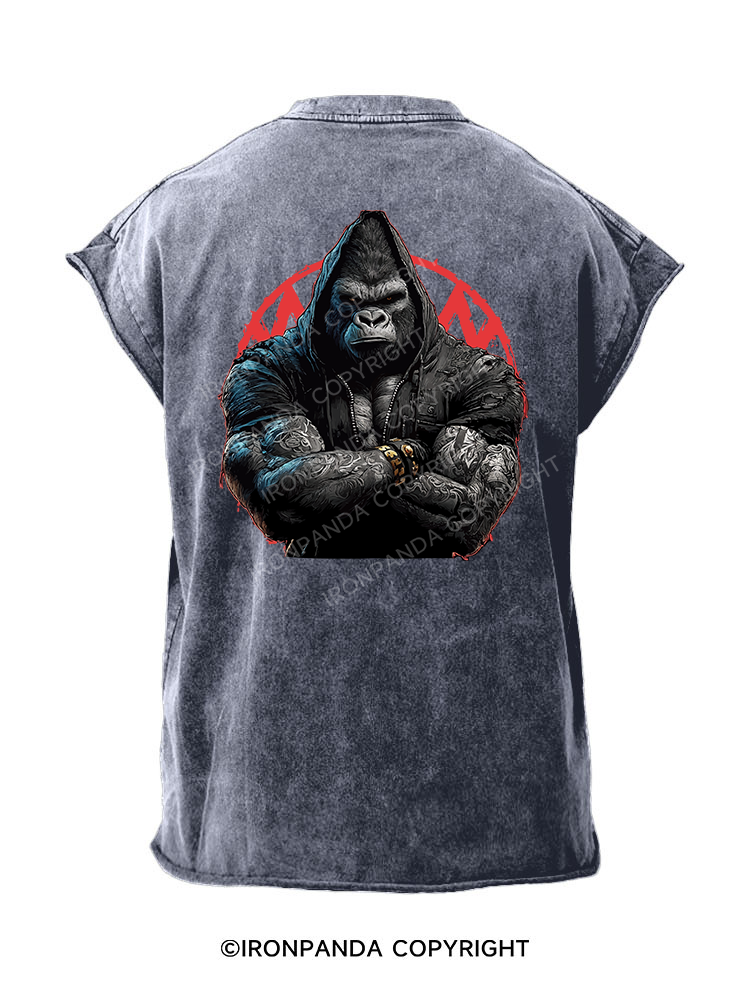 gorilla Back Printed Cut Off Tank
