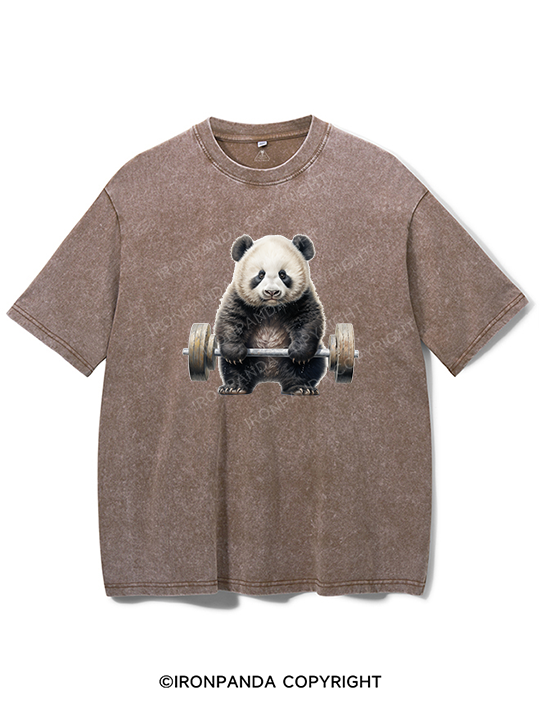 weightlifting panda Washed Gym Shirt
