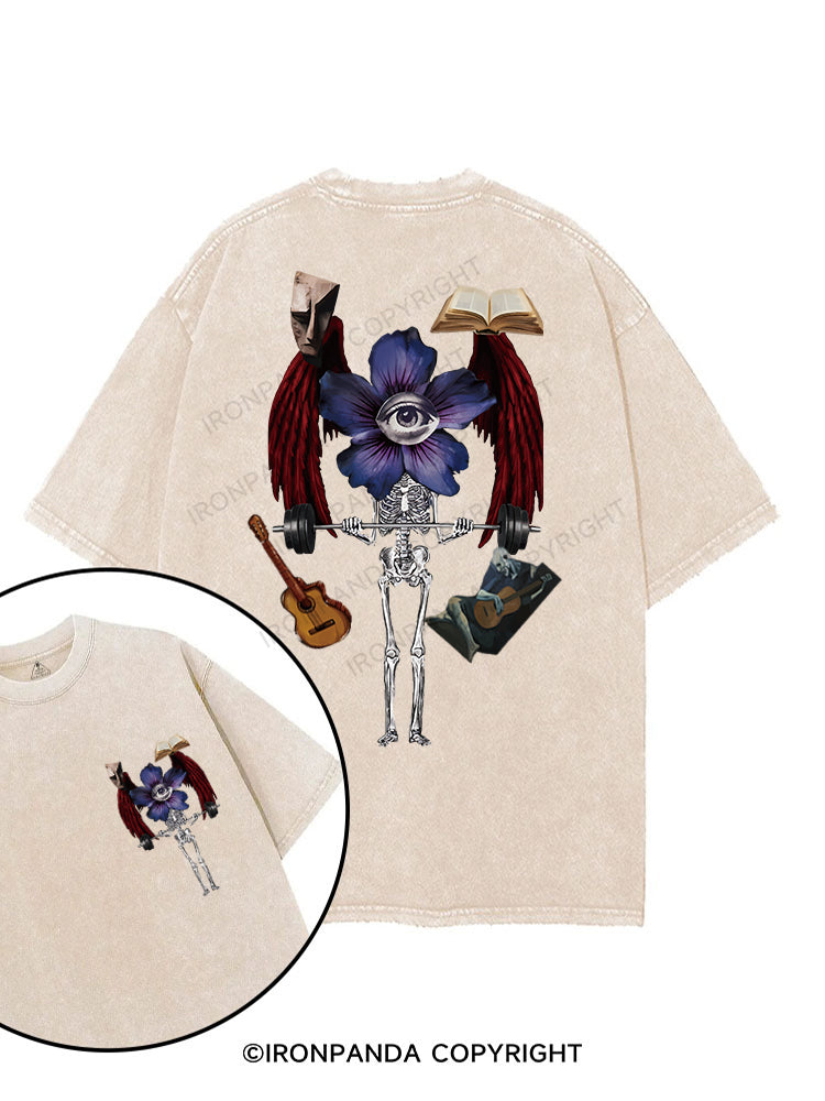 The Lifting Skeleton printed Gym Shirt