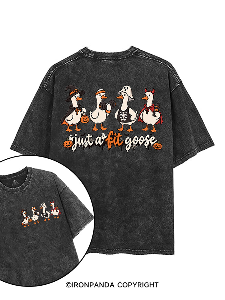 Just a Fit Goose Cute Goose Workout printed Gym Shirt