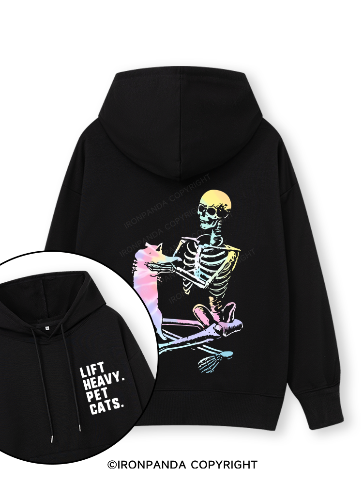 LIFT HEAVY. PET CATS Double-Sided Printed Classic Gym Hoodie