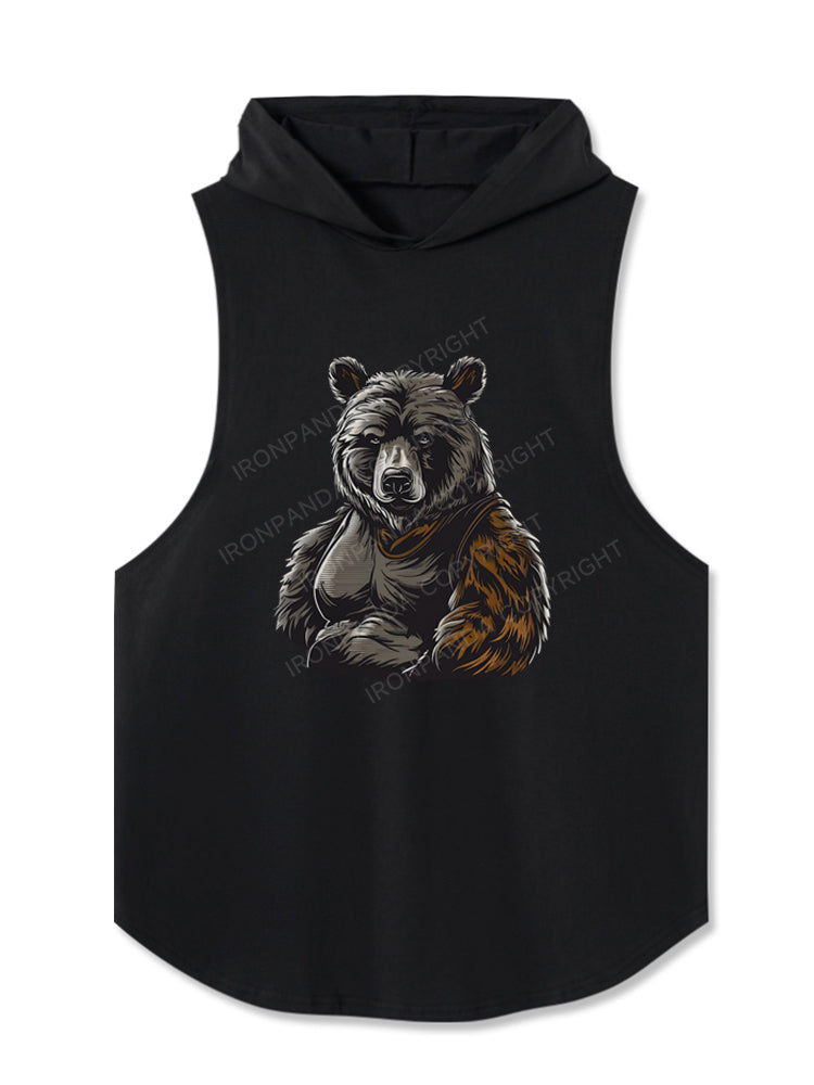 Burly Bear Hooded Tank