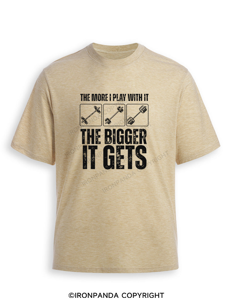 THE MORE I PLAY WITH IT THE BIGGER IT GETS Ultra Soft Heather T-Shirt