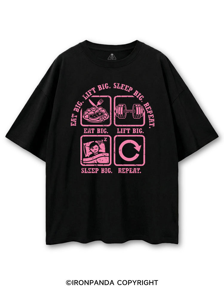 EAT BIG, LIFT BIG, SLEEP BIG, REPEAT COTTON PUMP COVER