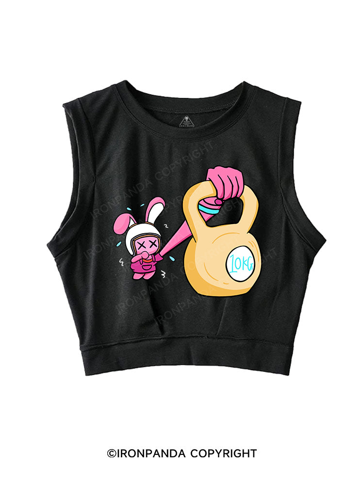 Fitness Pink Rabbit SLEEVELESS CROP TOPS