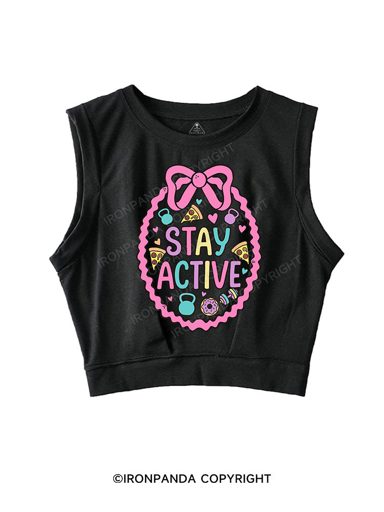 STAY ACTIVE SLEEVELESS CROP TOPS