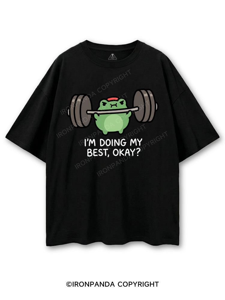 I'M DOING MY BEST, OKAY? COTTON PUMP COVER