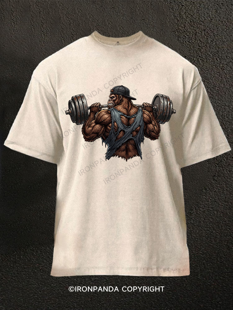 Weightlifting Gorilla Washed Gym Shirt