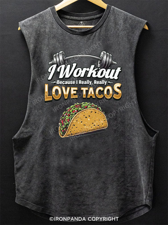 I Workout for Tacos Scoop Bottom Cotton Tank