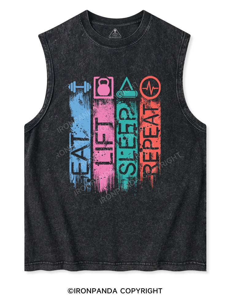 EAT,LIFT,SLEEP,REPEAT Washed Tank