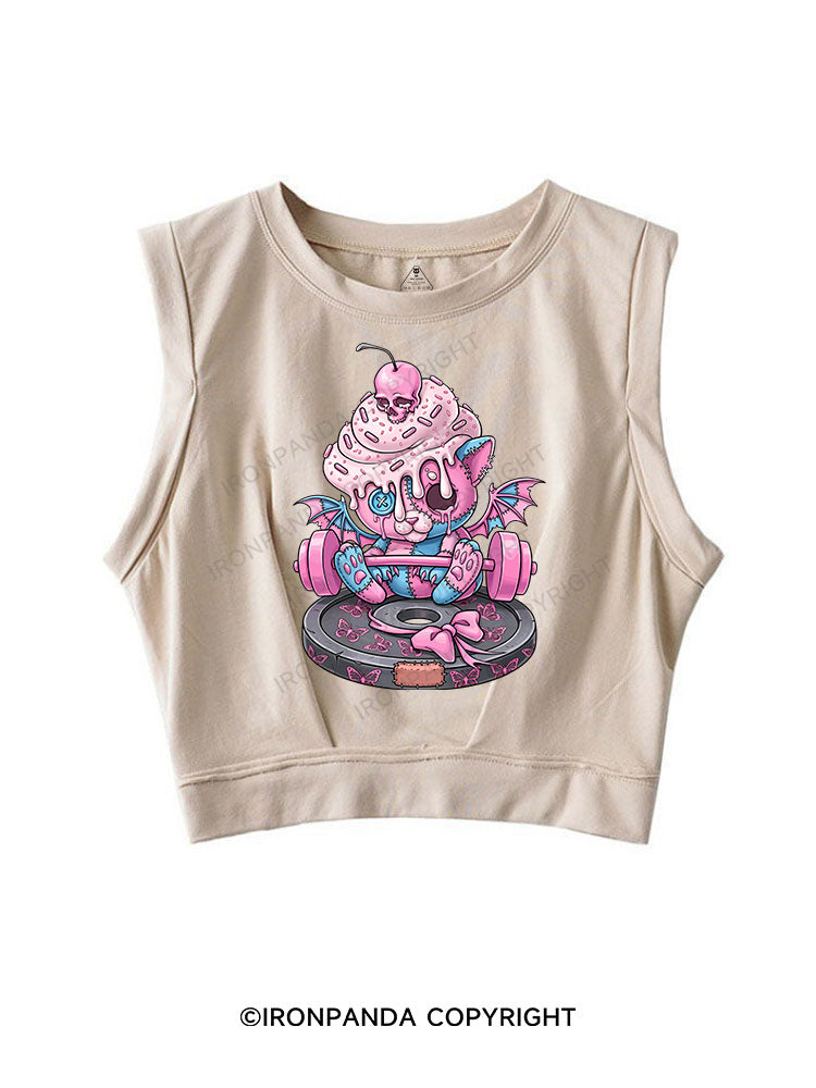 Teddy Deadlift SLEEVELESS CROP TOPS