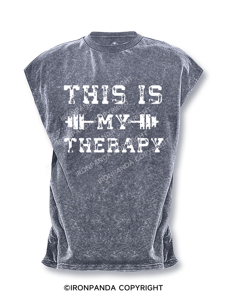 This is My Therapy Cut Off Tank